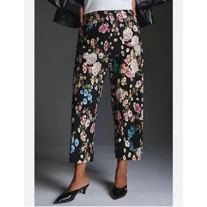 Anthropologie Maeve The Colette Cropped Wide Leg Floral Pants Womens Size: 29
